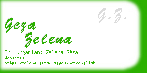 geza zelena business card